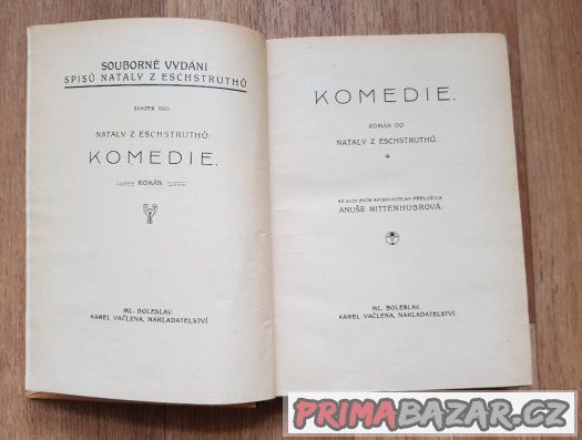 Prodám knihu Komedie román od Nataly z Eschstruthů – fotografie 4