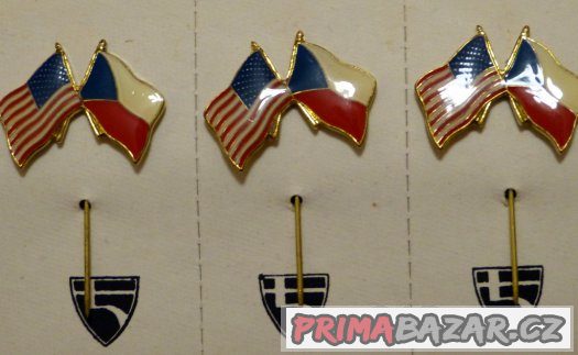 Odznak - odznáček Česká republika - USA, Znak Malá Skála. – fotografie 2