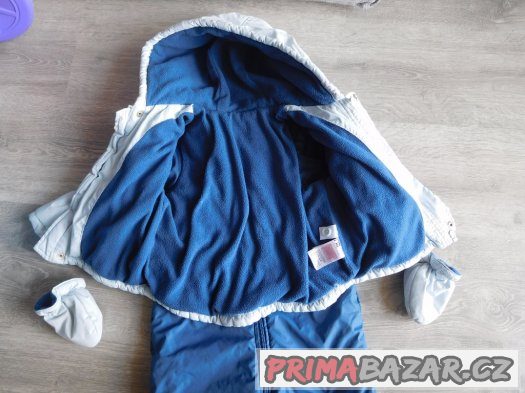Dětská zimní bunda, oteplovačky, rukavice – fotografie 3