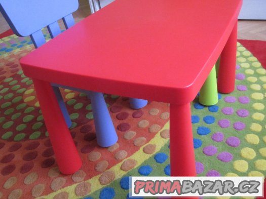 Dětský stůl - Mammut, Ikea-Červený – fotografie 1