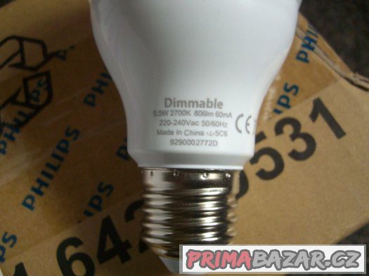 Stmívatelná Úsporná LED žárovka PHILIPS 9,5W závit E27 – fotografie 5