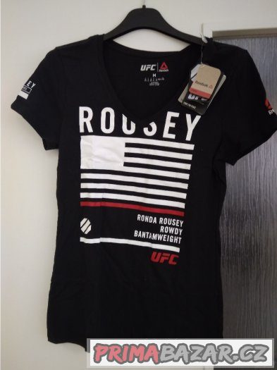 Černé triko dámské UFC Ronda Rousey, velikost M – fotografie 1