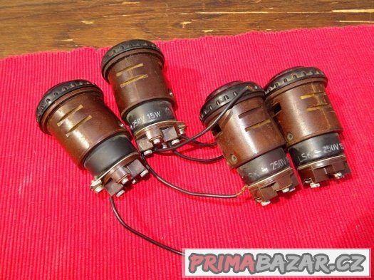 Staré vojenské světla z techniky ? - poziční ? - 4 ks – fotografie 5