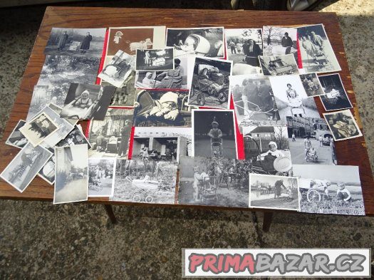Staré fotky dětských kočárků - 42 ks – fotografie 1