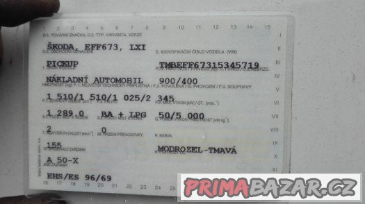 Prodej osobního automobilu ŠKODA PICK UP 1,3 – fotografie 5