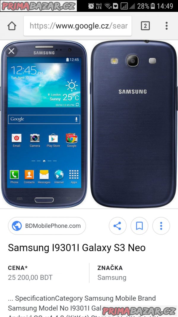 Samsung galaxy S3 neo – fotografie 1