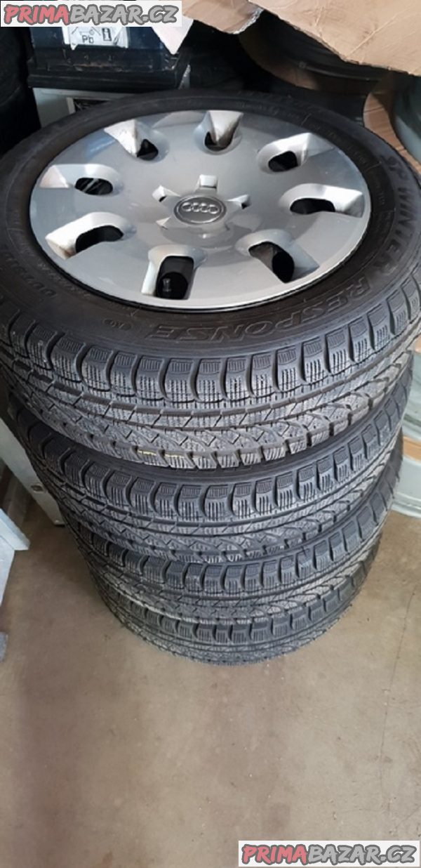 plechove disky s pneu a pokličkou 8x0601027C 5x100 6jx15 et39