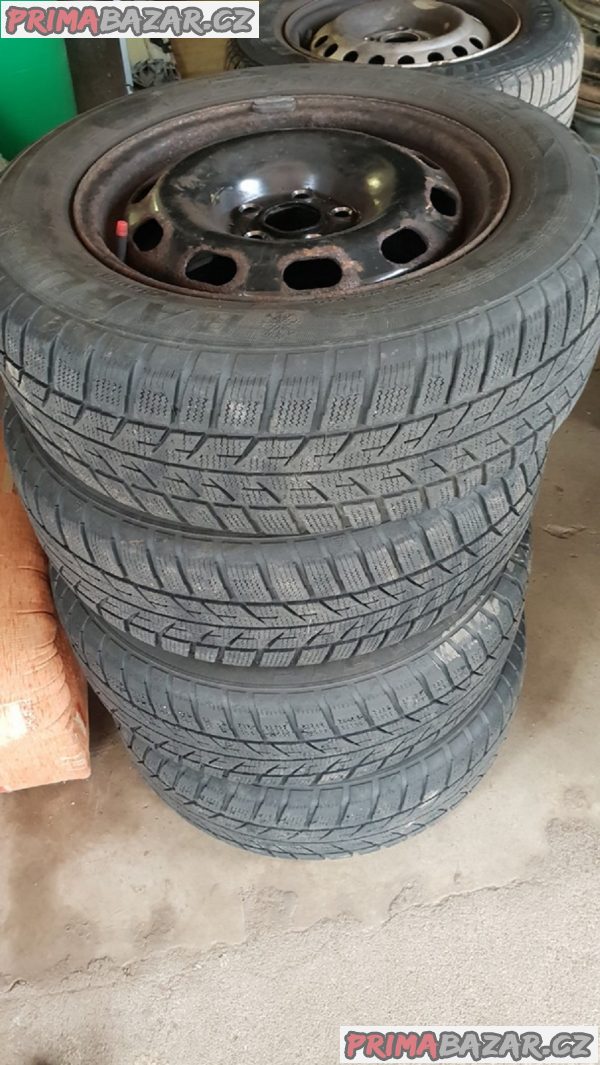 plechove disky 5x100 s pneu barum 195/65 r15 91t 6jx15 et38