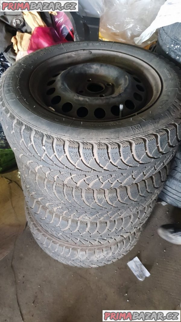 plechove disky opel s pneu vranik 195/65 r15 4x100 6jx15 et49