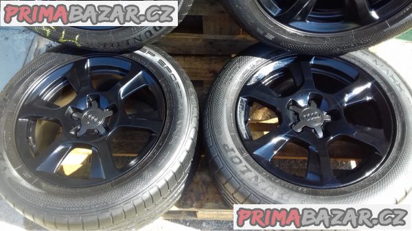 5x112 R16 - černá hliníková originál sada Audi - 225/55 R16 – fotografie 2