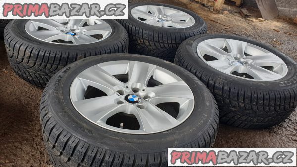 alu kola elektrony bmw F10 F11  s pneu dunlop v super stavu 6790172 styling 327 5x120 8jx17 et30 is30