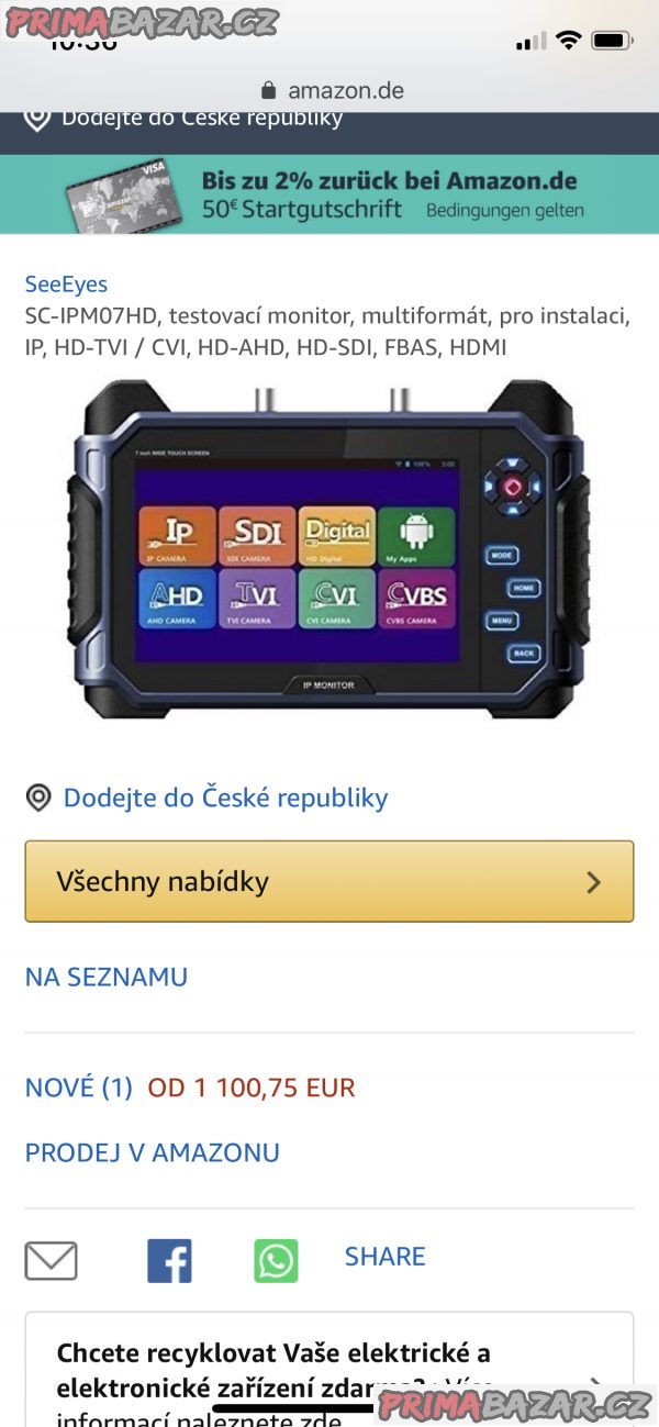 Prodam test monitor na kamery – fotografie 1