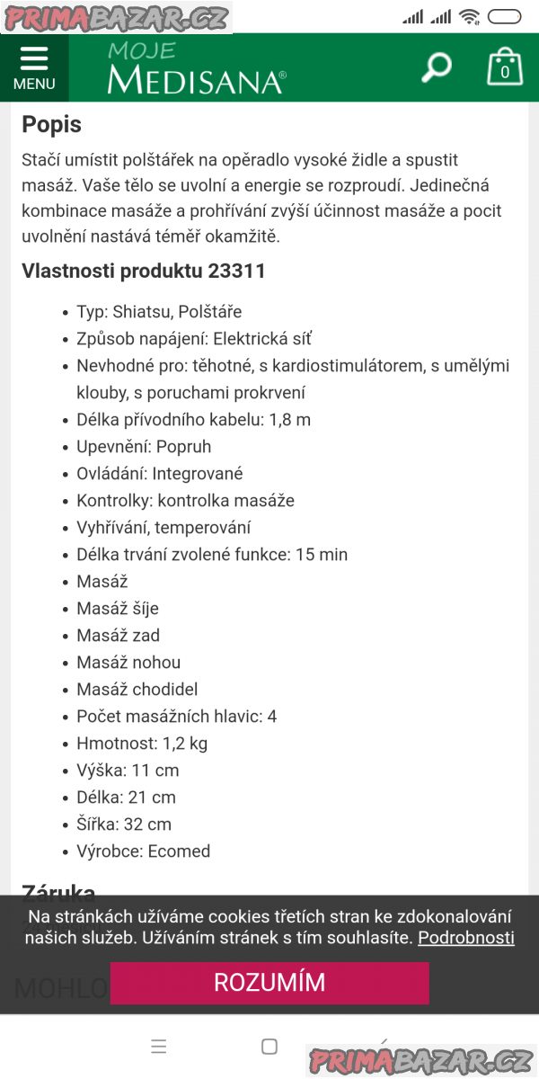 Prodám masážní polštář – fotografie 2