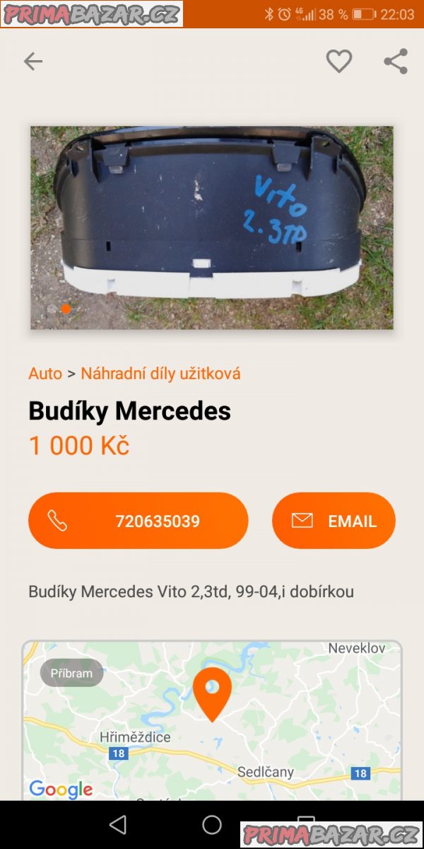 Budíky Mercedes Vito