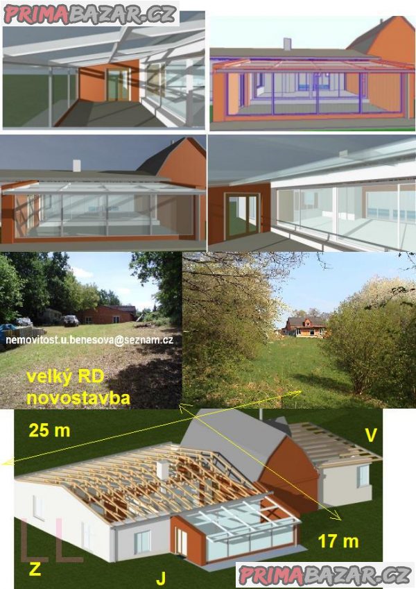 RD(novostavba) nedaleko Prahy v přírodě,pozemek4802m2,RD320m2+bus,vlak,D3,bazén,krb.vlož. – fotografie 5