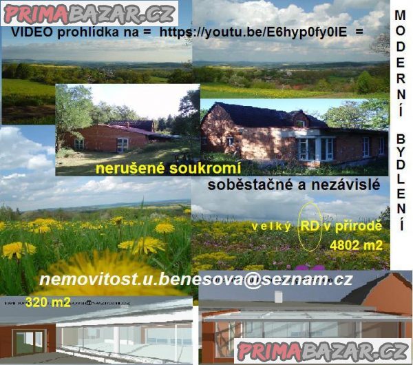 RD(novostavba) nedaleko Prahy v přírodě,pozemek4802m2,RD320m2+bus,vlak,D3,bazén,krb.vlož. – fotografie 8