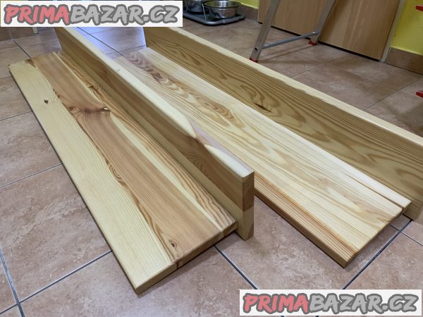 Police borovicový masiv 120 cm - 2 kusy – fotografie 1