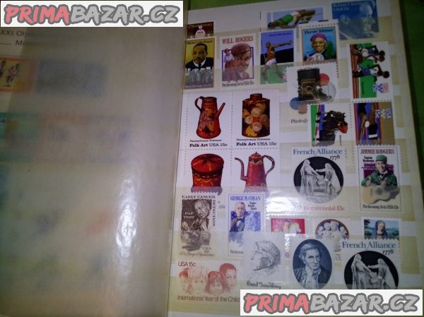 filatelie  USA, Rusko, Rakousko + 1 album  známek – fotografie 3