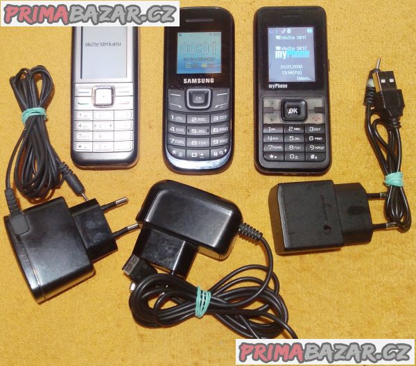 Samsung GT-E1200R +myPhone 3010 +Nokia 6070 -100% funkční!!!