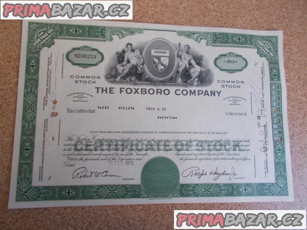 THE FOXBORO COMPANY - staré akcie USA