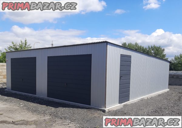 PLECHOVÁ GARÁŽ 8 x 8 m – fotografie 2