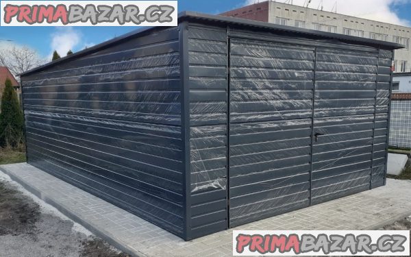 PLECHOVÁ GARÁŽ 4 x 6 m TRENDY RAL7016 – fotografie 2