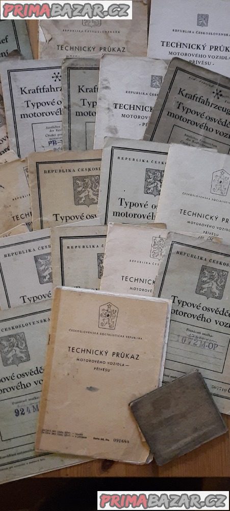 Koupím staré typové osvědčení a technické průkazy – fotografie 1