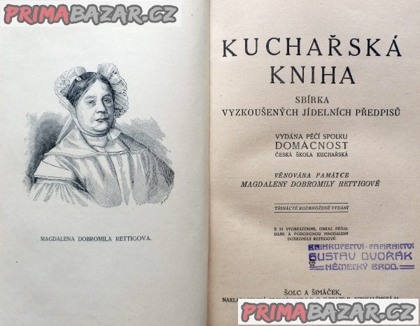 Starožitná Kuchařská kniha domácnosti, rok 1921 – fotografie 5