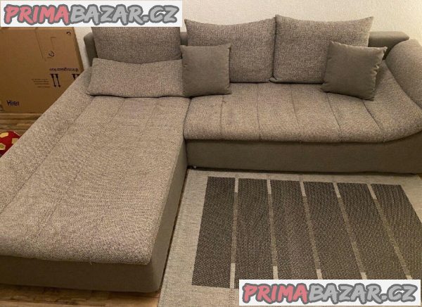 Rohová rozkládací sedačka – fotografie 1