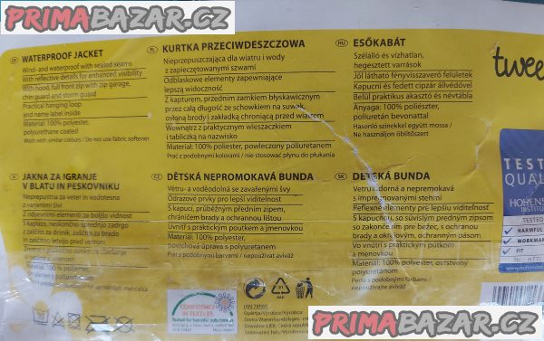 Úplně NOVÁ nepromokavá bunda, vel. 122/128 – fotografie 7