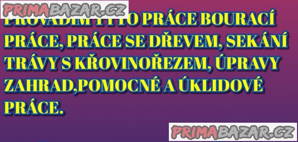 PROVÁDÍM POMOCNÉ A ÚKLIDOVÉ PRÁCE DOKSY A OKOLÍ – fotografie 1