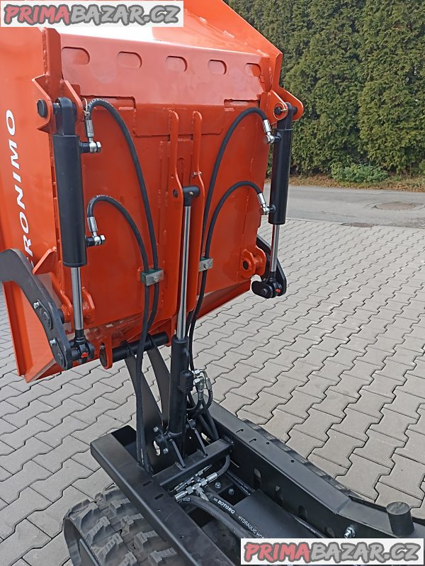 pásový mini nakladač, dumper se lžící CR50- 500 kg nosnost – fotografie 3