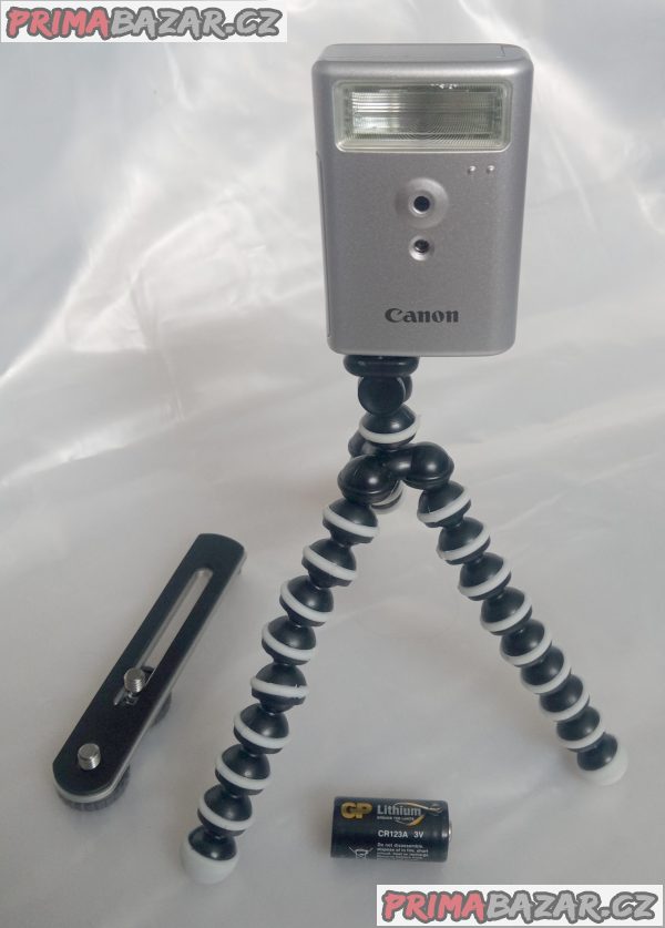 blesk Canon HF-DC1 + nová baterie + gorillapod stativ – fotografie 1