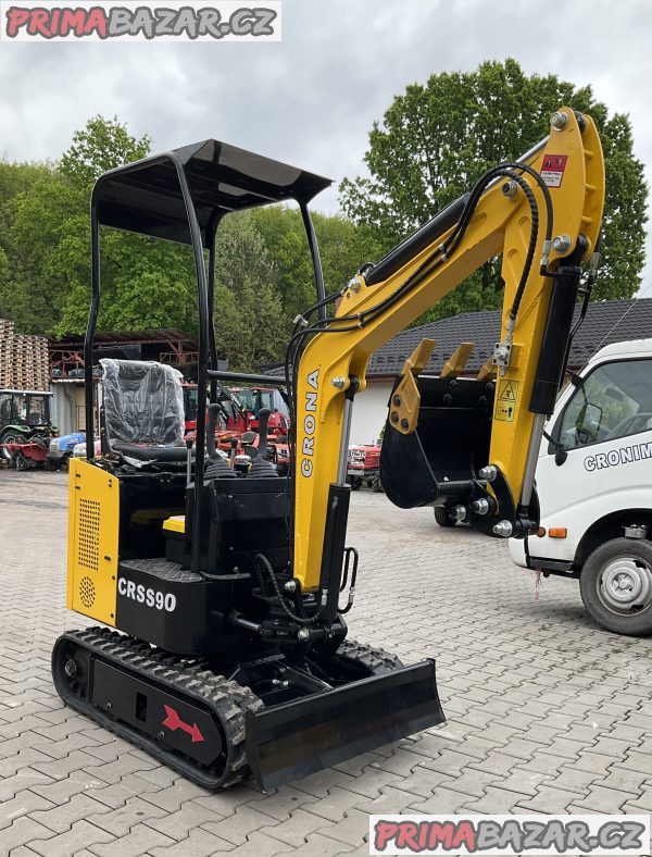 Minibagr, Bagr CR90, mimoosý, hmotnost 900 kg – fotografie 2