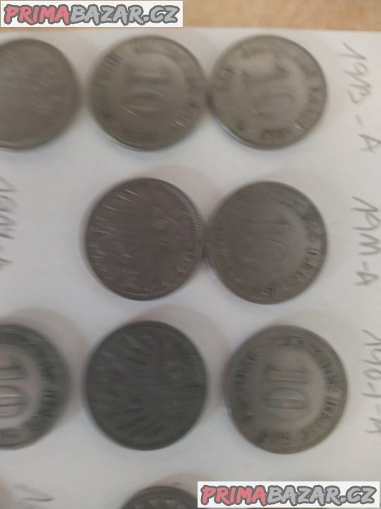 konvolut mincí - 5 a 10 pfennig – fotografie 3