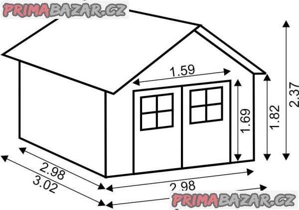 Zahradní domek 3x3 – fotografie 3