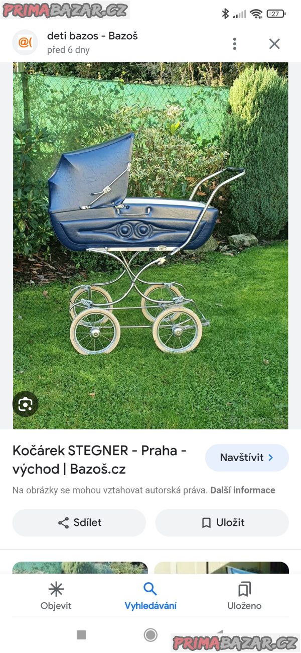 Koupím retro kočárek Stegner – fotografie 1