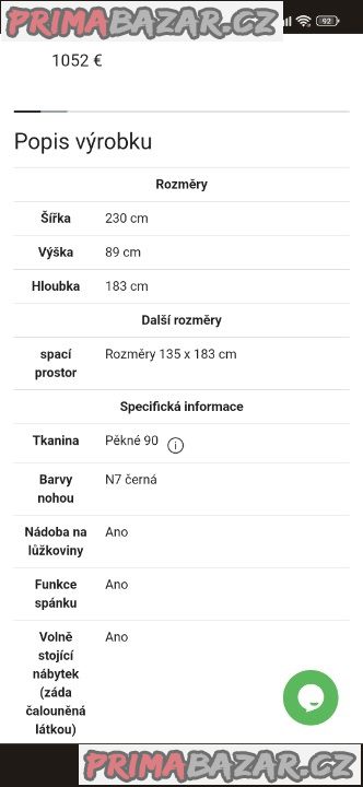 Rozkládací sedačka – fotografie 4