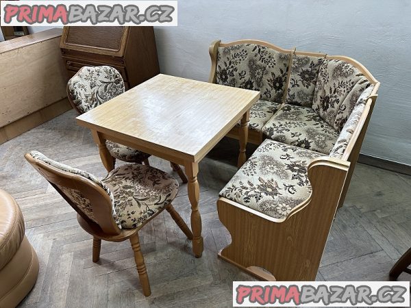 297 Jídelní set rohová lavice stůl židle - rustikal – fotografie 1