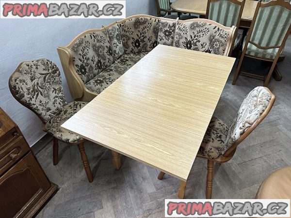 297 Jídelní set rohová lavice stůl židle - rustikal – fotografie 4