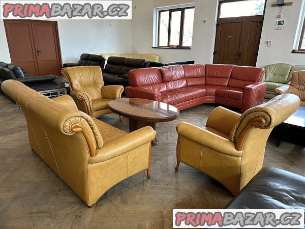 514 Luxusní designová kožená sedací souprava 1+1+3 – fotografie 3