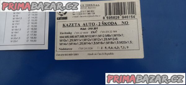 Kazeta závitníková AUTO-2 ŠKODA HSS M 4 - M 20x1,5 – fotografie 2