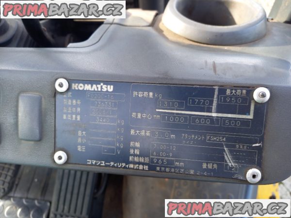 Vysokozdvižný vozík - KOMATSU FG20 C - 16 – fotografie 2