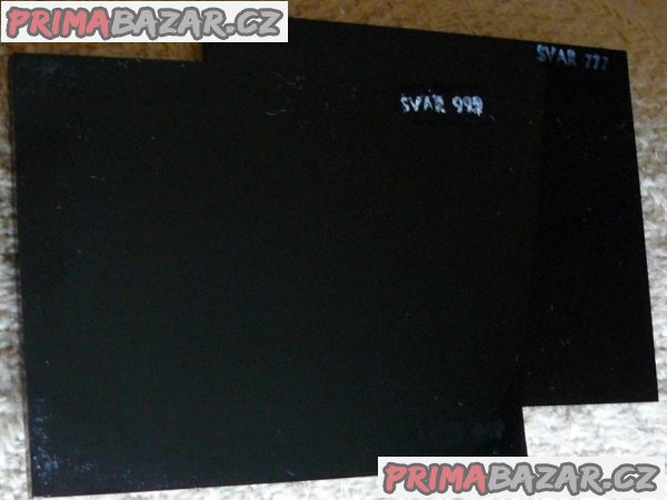 Sklo do svařovacích kukel ČERNÉ 100x80x3,8 (mm) SVAR 999. – fotografie 2