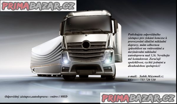 Odpovědný zástupce,autodoprava - vnitro i MKD – fotografie 1