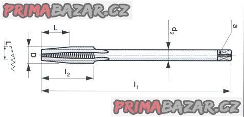 Závitník maticový M16 HSS ČSN 223074 (NOVÝ) NAREX ČR – fotografie 3