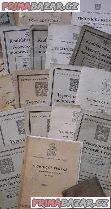 Koupím staré typové osvědčení a technické průkazy – fotografie 1