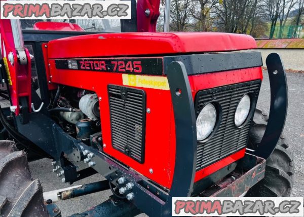 Traktor Zetor 7245 + čelní nakladač - velmi dobrém stavu – fotografie 2