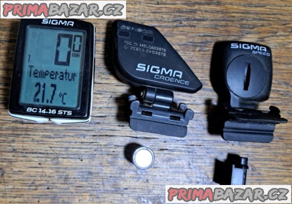 Prodám Cyklocomputer Sigma Sport BC 14.16 STS CAD černý – fotografie 1