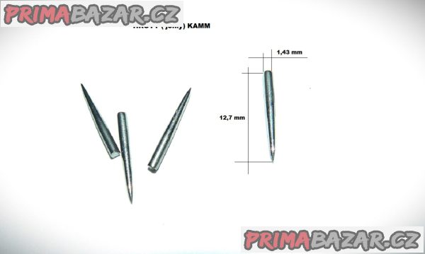 JEHLY (HROTY)  1,43x12,7 mm , leštěné, KALENÉ (sada 2000 ks) – fotografie 3